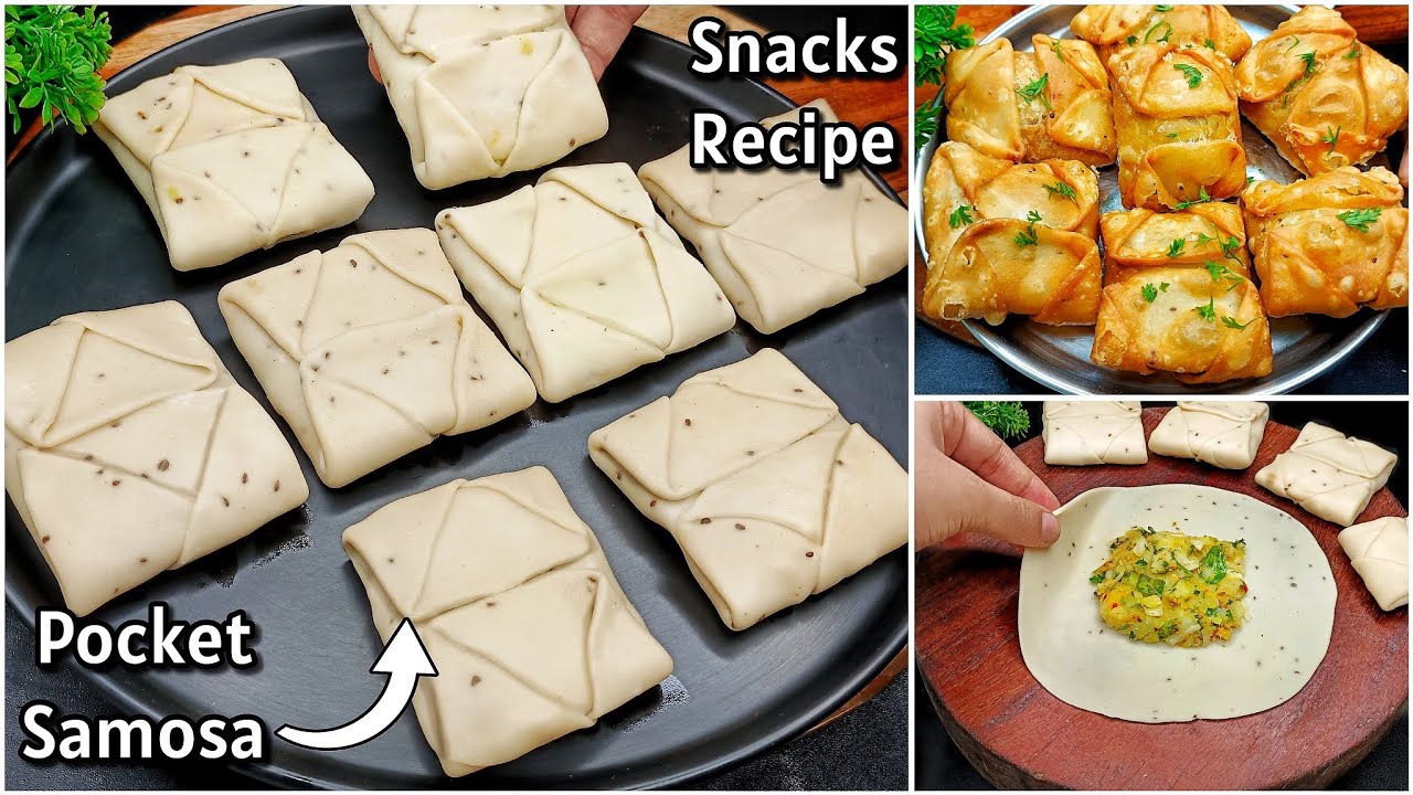 Easy Pocket Samosa Recipe | New Recipe | Evening Snacks Recipe | Samosa Recipe | Potato Snacks