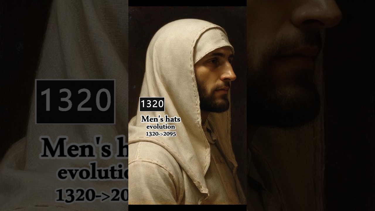 Men hats evolution from 1320 to 2095 