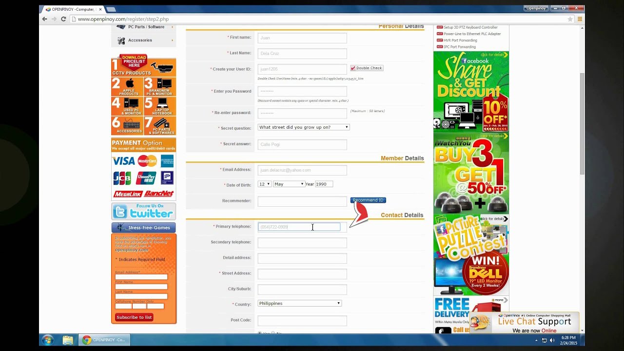 How to register in Openpinoy website?
