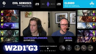 Evil Geniuses vs Cloud 9 | Week 2 Day 1 S11 LCS Spring 2021 | EG vs C9 W2D1