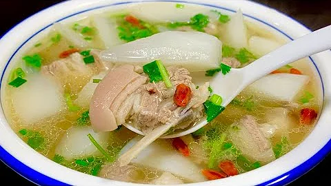 羊肉炖萝卜好喝有诀窍，汤色奶白，肉质软烂无腥味，喝完全身暖和【阿朝哥美食 】#羊肉炖萝卜 #羊肉 #萝卜 - 天天要闻