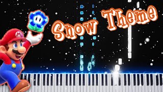 Super Mario Bros. Wonder (Snow Theme)- Piano (#mariowonder #piano #nintendo #tutorial)