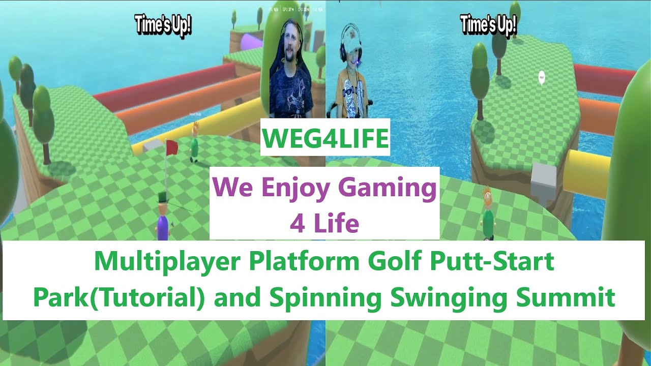 Multiplayer Platform Golf - Putt Start Park and Spinning Swinging Summit - Son and Dad - WEG4LIFE