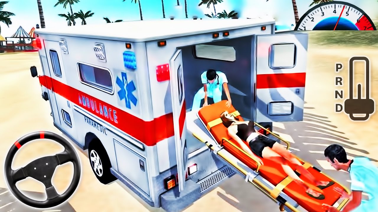 Beach Guard Ambulance & Helicopter Rescue Flight - Android GamePlay
