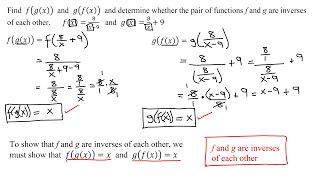 Determine if Two Rational Functions are Inverses (Using Compositions)