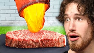Cooking Steak With Lava...