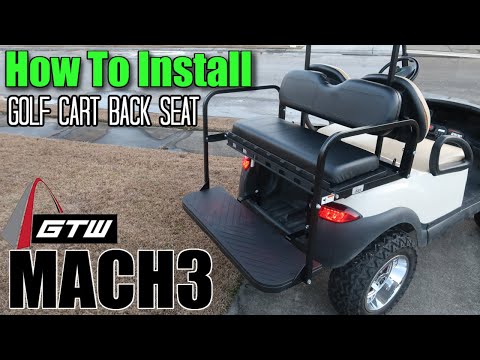 How To Install Golf Cart Back Seat | GTW Mach 3 Aluminum Rear Seat Kit | Club Car Precedent