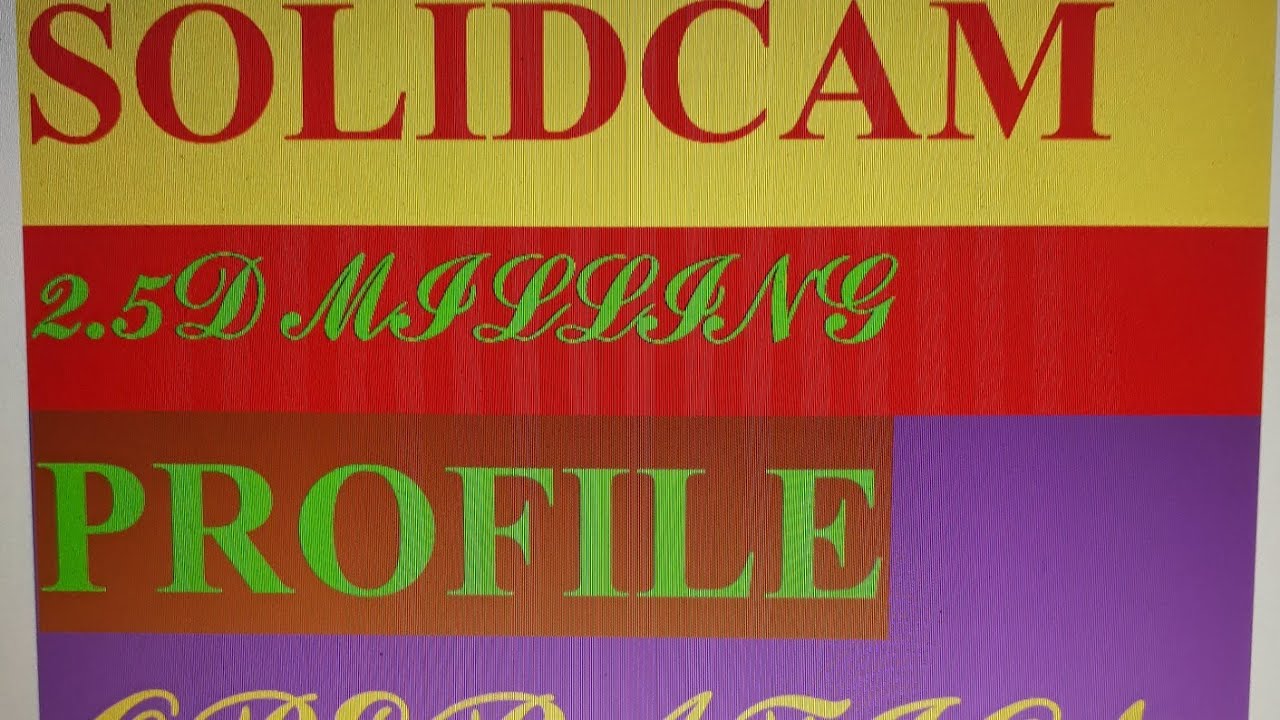 PROFILE OPERATION# OF 2.5D MILLING IN #SOLIDCAM - YouTube