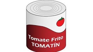 Ejercicio  ILLUSTRATOR creación de lata de tomate (TOMATÍN)