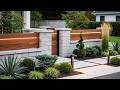 Modern Front Yard Fence Trends 2026 🔥 Stone, Metal & Wood Designs