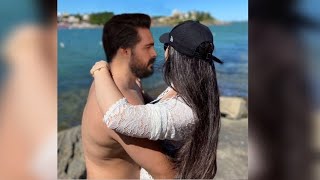 Halil İbrahim Ve Sila Turkoglu Denizde Sarilip Opusurken Goruntulendiler...