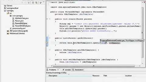 Spring DAO using JdbcTemplate part 3