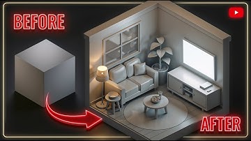 How I Created a 3D Isometric Living Room in Blender – timelapse