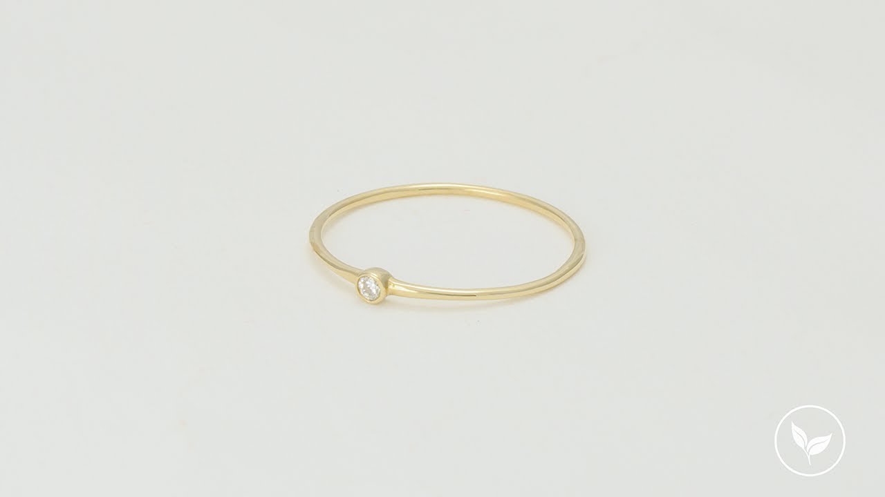 Petite Diamond Bezel Ring