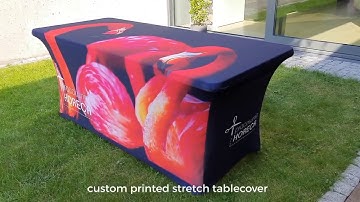 Printed stretch table covers