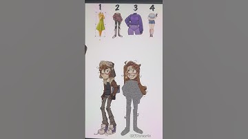 Which one is correct ? Dipper and Mabel from Gravity Falls #gravityfalls #art