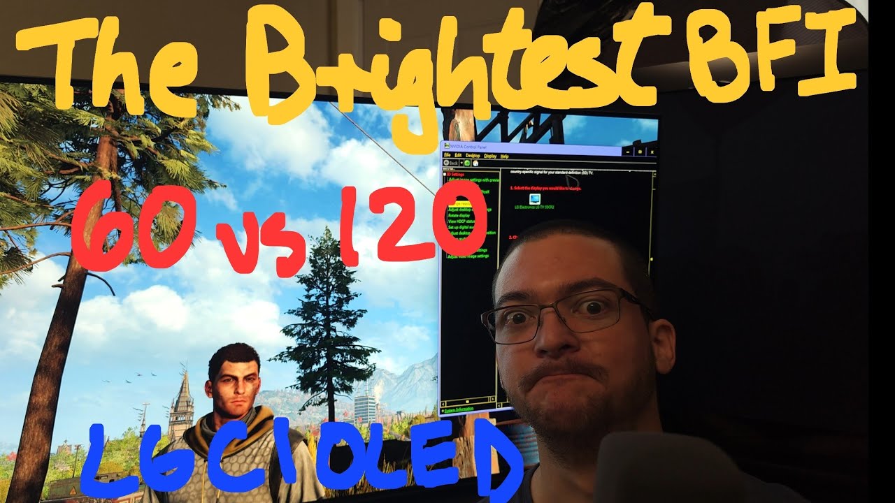 Showing a massive brightness difference using OLED Motion Pro high on the LG C1 at 60 vs 100 and 120