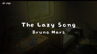 The Lazy Song - Bruno Mars ( speed up ) lyrics Resimi