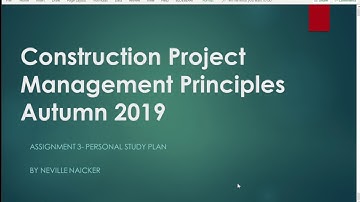 16912- Construction Project Management Principles- Assignment 3