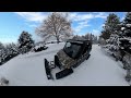 2020 Polaris Ranger XP 1000 Northstar Crew with Camso Tracks Snow-day Plowing Review.