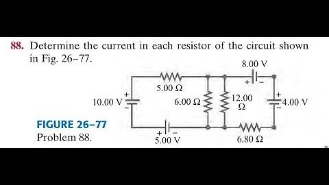 Determine the current in each resistor of the circuit shown in Fig.