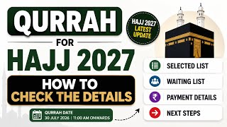 Hajj 2027 Qurrah Live | How to Check Your Selection & Waitlist Status #hajjcommittee
