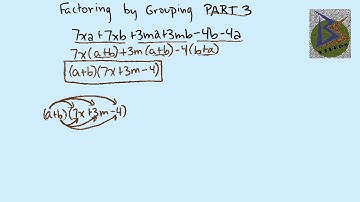 Algebra Factoring Polynomials by Grouping PART 3