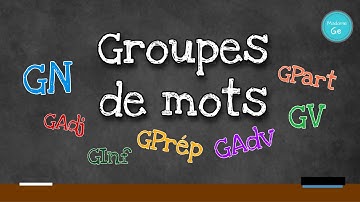 Les groupes de mots