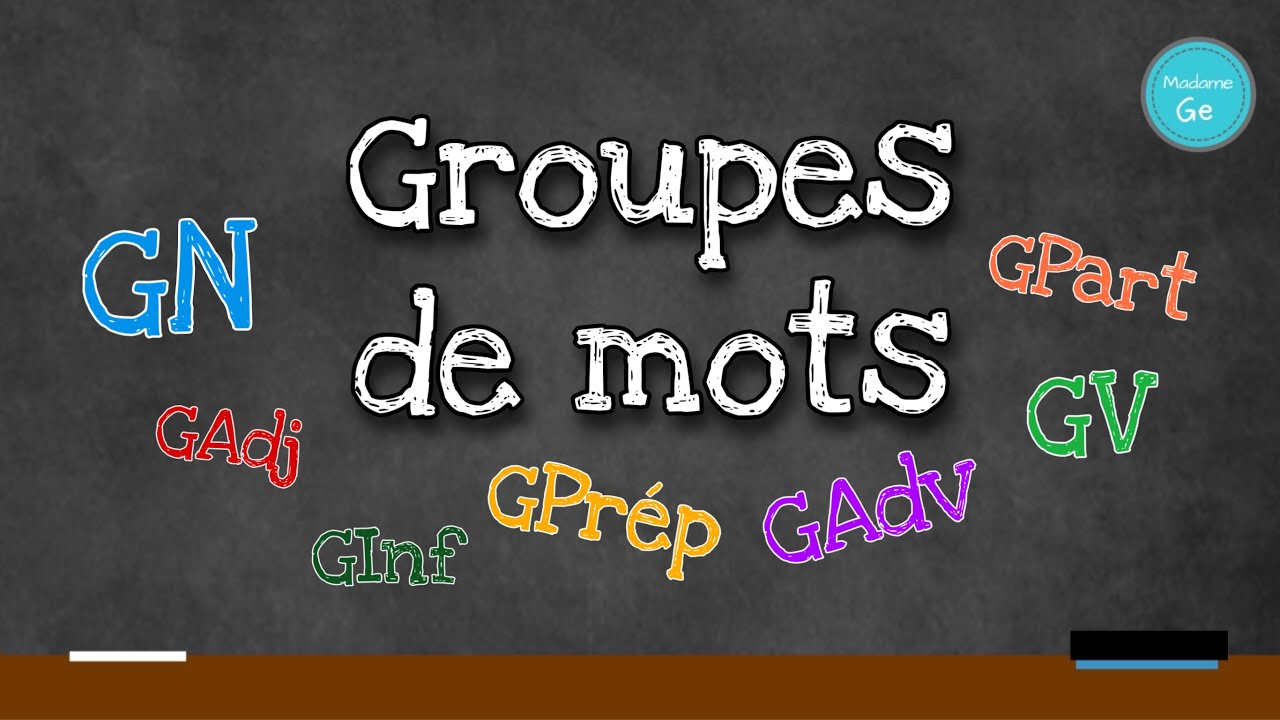 Les Groupes De Mots YouTube Les groupes de mots youtube