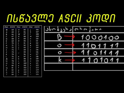 ისწავლე ASCII-ს კოდი 5 წუთში