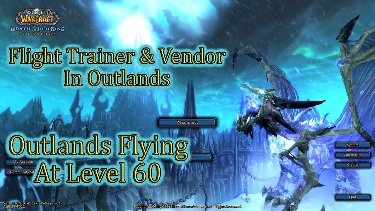 World Of Warcraft Classic💠WOTLK Pre Patch Flying Trainer Location