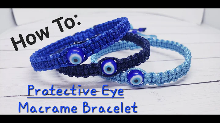 How To: Friendship Blue Evil Eye Knotted Bracelet | Step by Step Macrame Tutorial