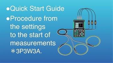 KYORITSU Power Quality Analyzer KEW 6315 | Quick Start Guide
