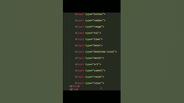 All types of input in html #html  #javascript #shortsvideo #developers #webdevelopment #webdesign