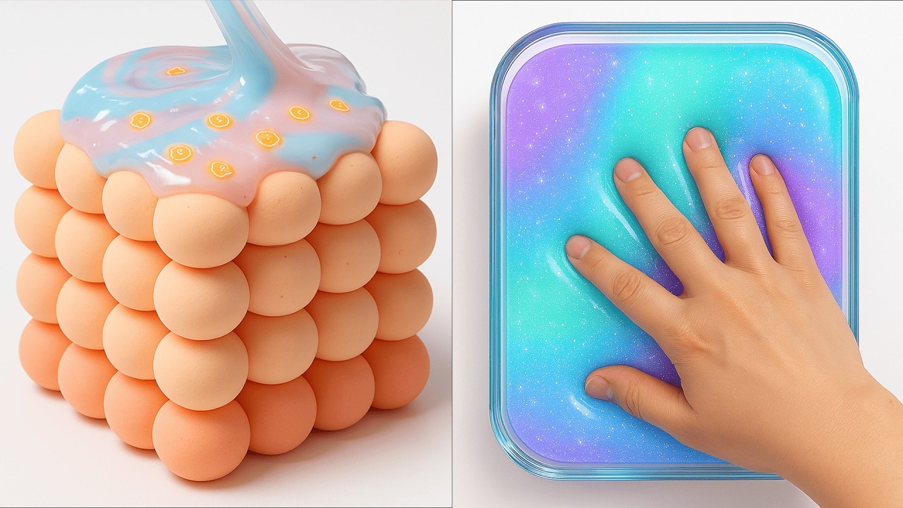 24 Hour of Relaxing Slime ASMR – Smooth Drizzles and Soft Pops