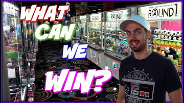 Round 1 Arcade Ufo Catchers Claw Machines & Stack n Grab What Can We Win? Arcadejackpotpro