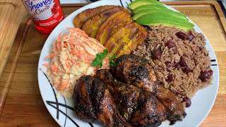 LET’S COOK WITH ME || OVEN JERK CHICKEN | RICE \& PEAS | COLESLAW | PLANTAINS || TERRI-ANN’S KITCHEN