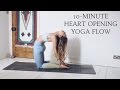 YOGA FOR CHESTS | Heart opening 10 minute yoga flow | CAT MEFFAN