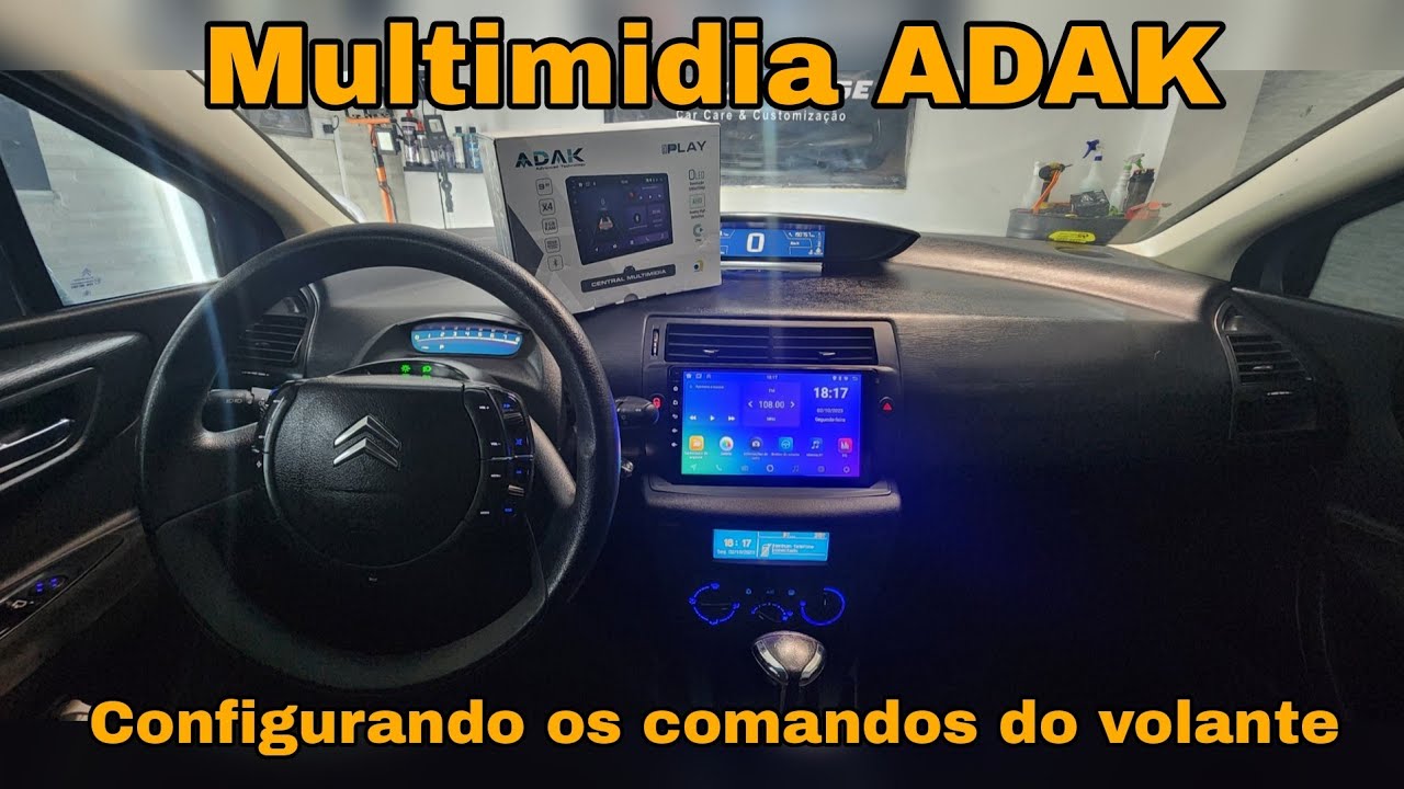 Configurando o comando volante na Multimidia Adak no Citroen C4