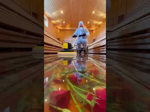 Roses in Sauna Epoxy Floor 🌹🔥 | Luxury Spa Design