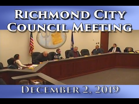 Regular Meeting of the Richmond City Council on December 2, 2019 - YouTube