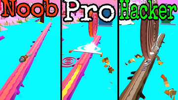 Noob Vs Pro Vs Hacker Spiral Roll gameplay 🟡