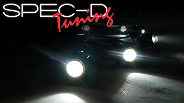 SPECDTUNING DEMO VIDEO: Super White Round DRL Eagle Eye LED Daytime Running Light