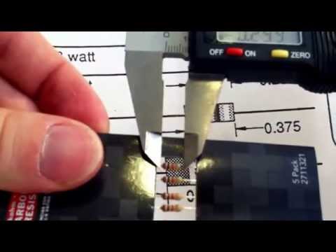 How to identify the resistors wattage by physical size