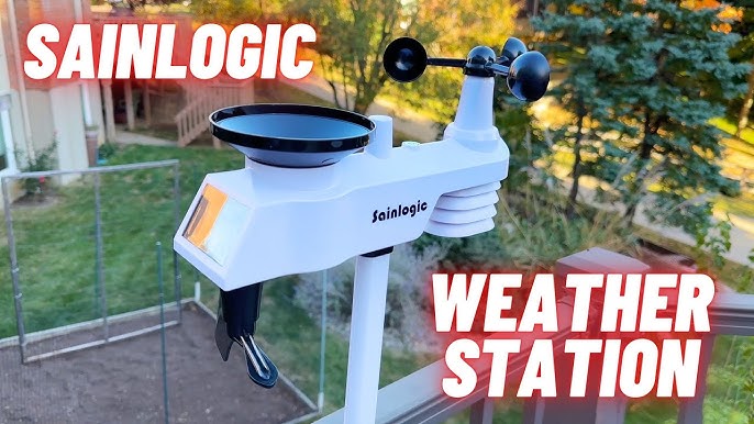 Sainlogic WiFi Weather Station, 10.2 inch large Display Wireless Weather  Station, Weather Stations wireless indoor with Rain Gauge and Wind Speed