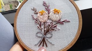 Hand embroidery pattern for beginners| Bachelor's button