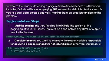 How to Detect Browser Refresh on iPhone Using PHP