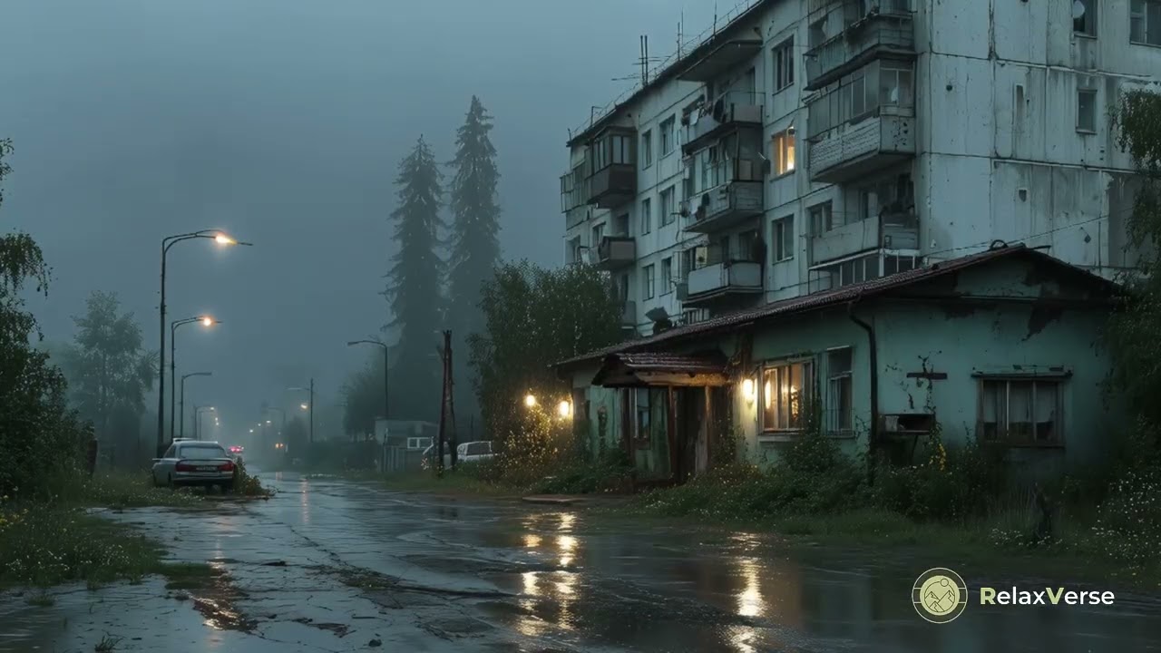 Sad Rain in an Abandoned City | Game Ambience for Relaxing or Studying 🌧️