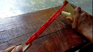 how to make a powerful slingshot from red rubber and wooden branches | @DIYslingshot-tb9st