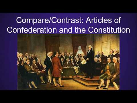 Video: Rozdíl Mezi články Konfederace A Ústavou USA